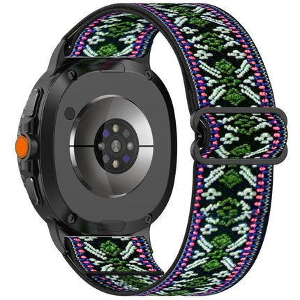 Ethnic Style Elastic Nylon Braided Watch Band, For Samsung Galaxy Watch8 / Watch8 Classic - DealBuddy