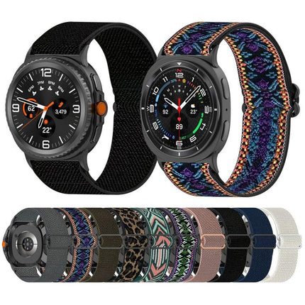 Ethnic Style Elastic Nylon Braided Watch Band, For Samsung Galaxy Watch8 / Watch8 Classic - DealBuddy