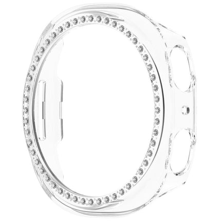 Single Row Diamond Half Coverage Hollow PC Watch Case, For Samsung Galaxy Watch 8 44mm, For Samsung Galaxy Watch 8 40mm - DealBuddy