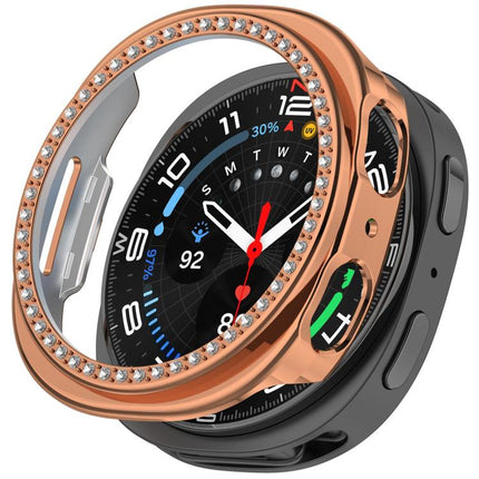 Single Row Diamond Half Coverage Hollow PC Watch Case, For Samsung Galaxy Watch 8 44mm, For Samsung Galaxy Watch 8 40mm - DealBuddy