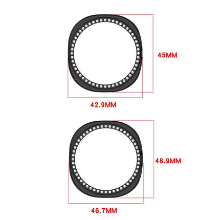 Single Row Diamond Half Coverage Hollow PC Watch Case, For Samsung Galaxy Watch 8 44mm, For Samsung Galaxy Watch 8 40mm - DealBuddy