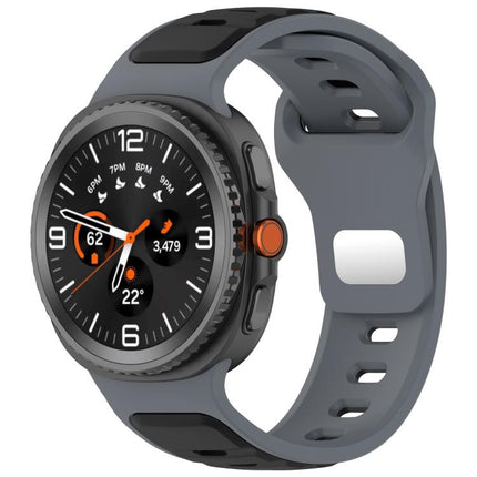 Reverse Buckle Two Color Silicone Watch Band