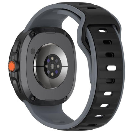 Reverse Buckle Two Color Silicone Watch Band