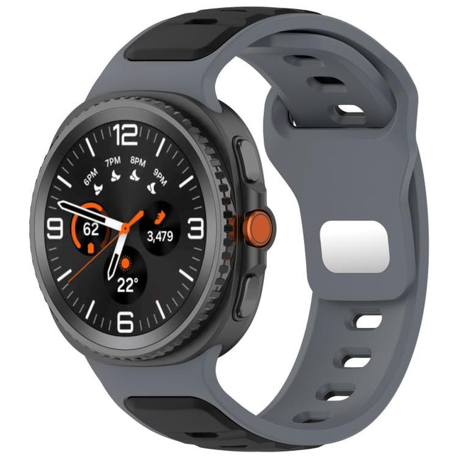 Reverse Buckle Two Color Silicone Watch Band, For Samsung Galaxy Watch8 / Watch8 Classic - DealBuddy
