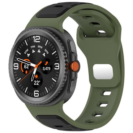 Reverse Buckle Two Color Silicone Watch Band, For Samsung Galaxy Watch8 / Watch8 Classic - DealBuddy