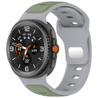 Reverse Buckle Two Color Silicone Watch Band