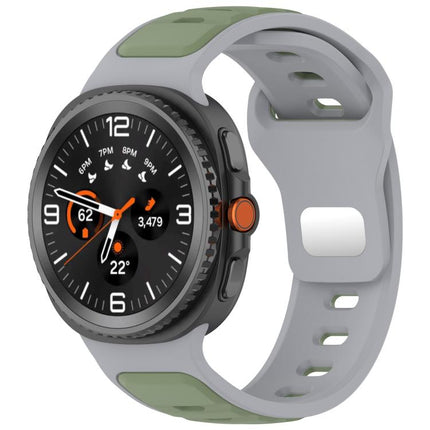 Reverse Buckle Two Color Silicone Watch Band, For Samsung Galaxy Watch8 / Watch8 Classic - DealBuddy