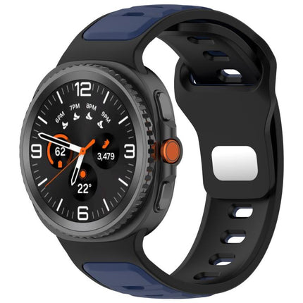 Reverse Buckle Two Color Silicone Watch Band