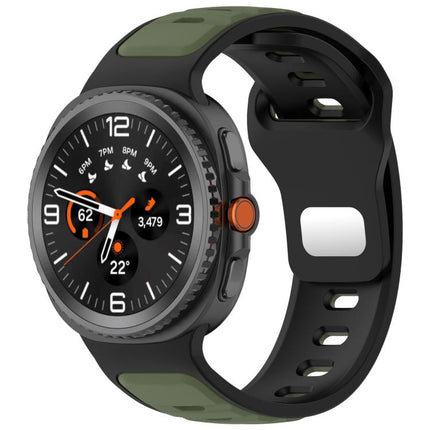 Reverse Buckle Two Color Silicone Watch Band, For Samsung Galaxy Watch8 / Watch8 Classic - DealBuddy