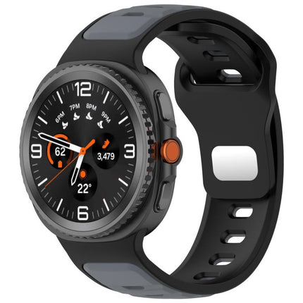 Reverse Buckle Two Color Silicone Watch Band