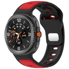 Reverse Buckle Two Color Silicone Watch Band