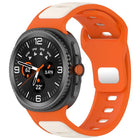 Reverse Buckle Two Color Silicone Watch Band