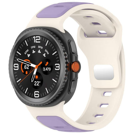 Reverse Buckle Two Color Silicone Watch Band, For Samsung Galaxy Watch8 / Watch8 Classic - DealBuddy