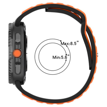 Reverse Buckle Two Color Silicone Watch Band, For Samsung Galaxy Watch8 / Watch8 Classic - DealBuddy