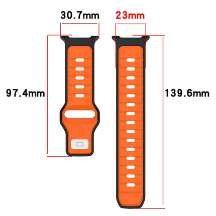 Reverse Buckle Two Color Silicone Watch Band, For Samsung Galaxy Watch8 / Watch8 Classic - DealBuddy