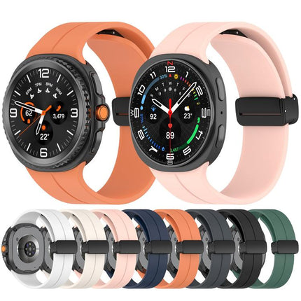 Folding Magnetic Buckle Silicone Watch Band, For Samsung Galaxy Watch8 / Watch8 Classic - DealBuddy
