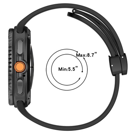 Folding Magnetic Buckle Silicone Watch Band, For Samsung Galaxy Watch8 / Watch8 Classic - DealBuddy
