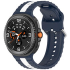 Vertical Two Color Silicone Watch Band, For Samsung Galaxy Watch8 / Watch8 Classic - DealBuddy