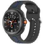 Vertical Two Color Silicone Watch Band