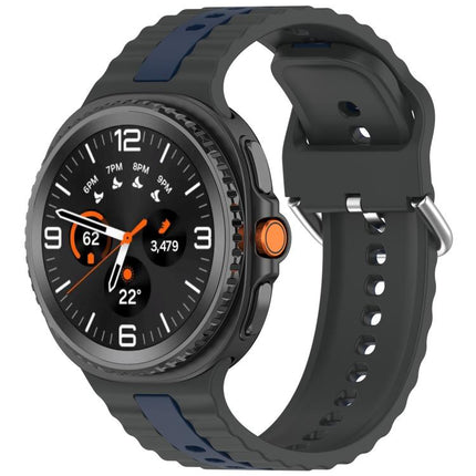 Vertical Two Color Silicone Watch Band, For Samsung Galaxy Watch8 / Watch8 Classic - DealBuddy