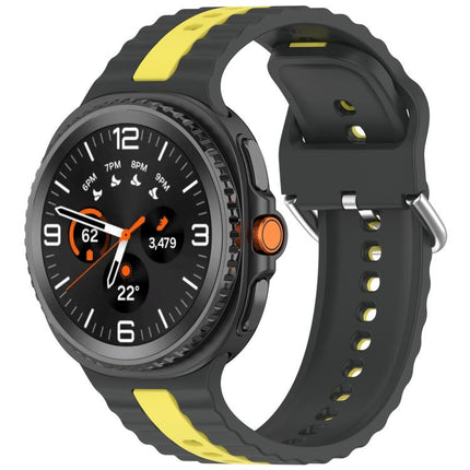 Vertical Two Color Silicone Watch Band, For Samsung Galaxy Watch8 / Watch8 Classic - DealBuddy