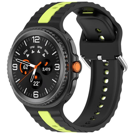 Vertical Two Color Silicone Watch Band, For Samsung Galaxy Watch8 / Watch8 Classic - DealBuddy