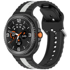 Vertical Two Color Silicone Watch Band, For Samsung Galaxy Watch8 / Watch8 Classic - DealBuddy