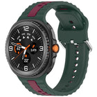 Vertical Two Color Silicone Watch Band