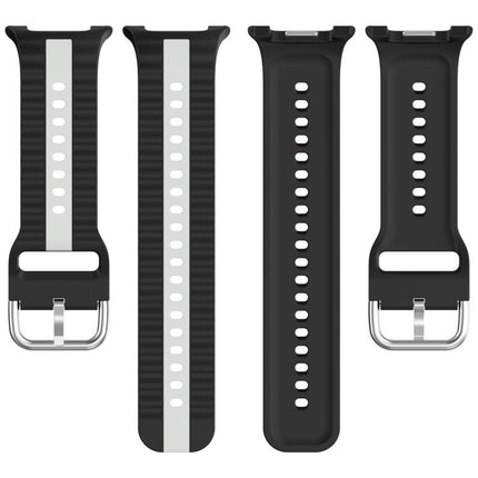 Vertical Two Color Silicone Watch Band