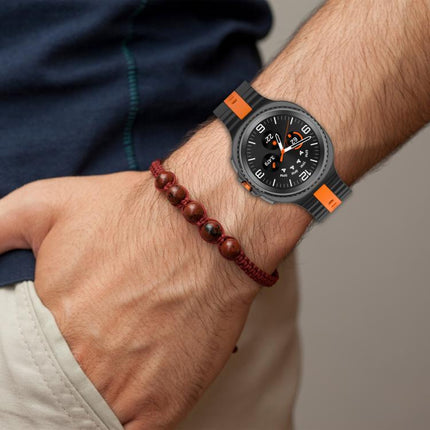 Vertical Two Color Silicone Watch Band, For Samsung Galaxy Watch8 / Watch8 Classic - DealBuddy