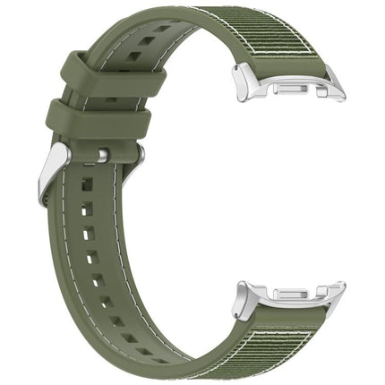 Hybrid Nylon Braid Silicone Watch Band, For Samsung Galaxy Watch8 / Watch8 Classic - DealBuddy