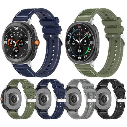 Hybrid Nylon Braid Silicone Watch Band, For Samsung Galaxy Watch8 / Watch8 Classic - DealBuddy