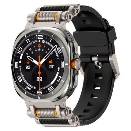 Metal Watch Connector Silicone Watch Band, For Samsung Galaxy Watch Ultra 47mm / Ultra 2025 - DealBuddy