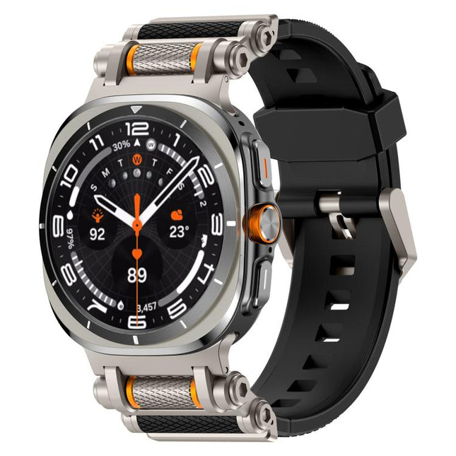 Metal Watch Connector Silicone Watch Band, For Samsung Galaxy Watch Ultra 47mm / Ultra 2025 - DealBuddy