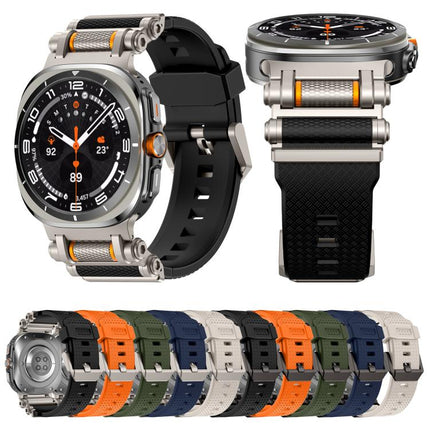 Metal Watch Connector Silicone Watch Band, For Samsung Galaxy Watch Ultra 47mm / Ultra 2025 - DealBuddy