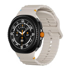 Wavy Grain Stitched Color Buckle Silicone Watch Band