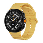 Wavy Grain Stitched Color Buckle Silicone Watch Band