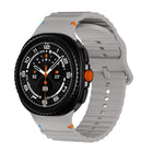 Wavy Grain Stitched Color Buckle Silicone Watch Band