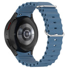 Marine Silver Buckle Silicone Watch Band