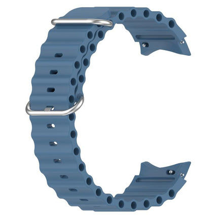 Marine Silver Buckle Silicone Watch Band, For Samsung Galaxy Watch 7 40 / 44mm - DealBuddy