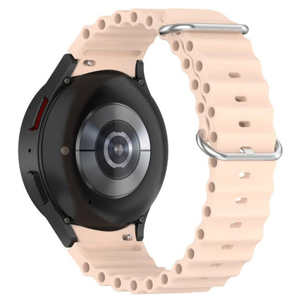 Marine Silver Buckle Silicone Watch Band, For Samsung Galaxy Watch 7 40 / 44mm - DealBuddy