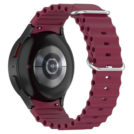 Marine Silver Buckle Silicone Watch Band, For Samsung Galaxy Watch 7 40 / 44mm - DealBuddy