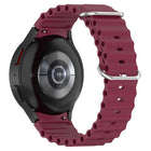 Marine Silver Buckle Silicone Watch Band, For Samsung Galaxy Watch 7 40 / 44mm - DealBuddy