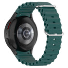 Marine Silver Buckle Silicone Watch Band, For Samsung Galaxy Watch 7 40 / 44mm - DealBuddy