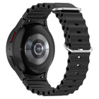 Marine Silver Buckle Silicone Watch Band, For Samsung Galaxy Watch 7 40 / 44mm - DealBuddy