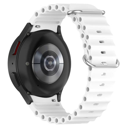 Marine Silver Buckle Silicone Watch Band
