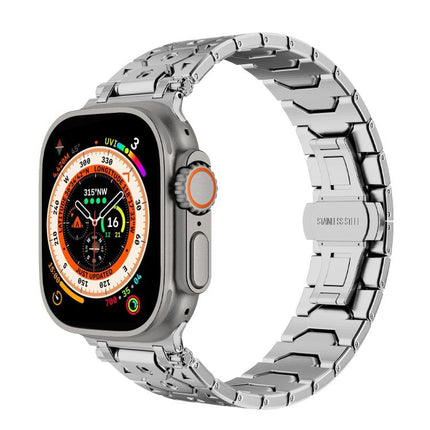 Octagonal Stainless Steel  Watch, For Apple Watch 46mm / 49mm / 45mm / 44mm - DealBuddy