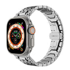 For Apple Watch 46mm / 49mm / 45mm / 44mm / Silver Inter Black