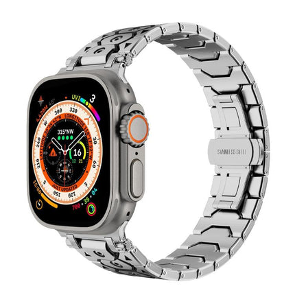 Octagonal Stainless Steel  Watch, For Apple Watch 46mm / 49mm / 45mm / 44mm - DealBuddy