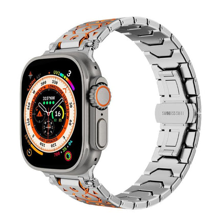 Octagonal Stainless Steel  Watch, For Apple Watch 46mm / 49mm / 45mm / 44mm - DealBuddy